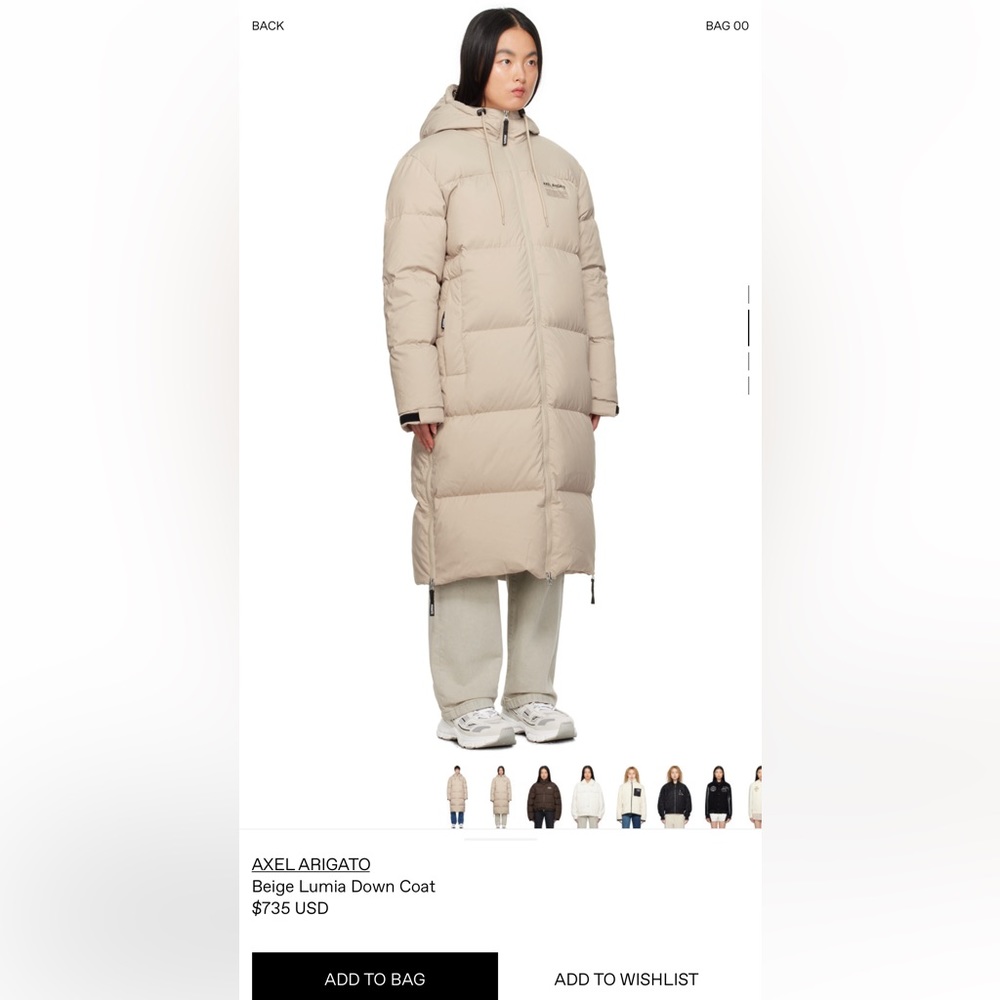 Axel Arigato Down Jacket NEW